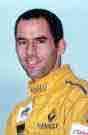 A portrait picture of Alain Menu at the time 
a Renault laguna race driver.